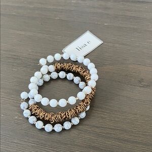 White and Gold wrap Bracelet